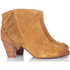 Maje, Tan Bootie, Fringe, Fall boot, Ankle Boot